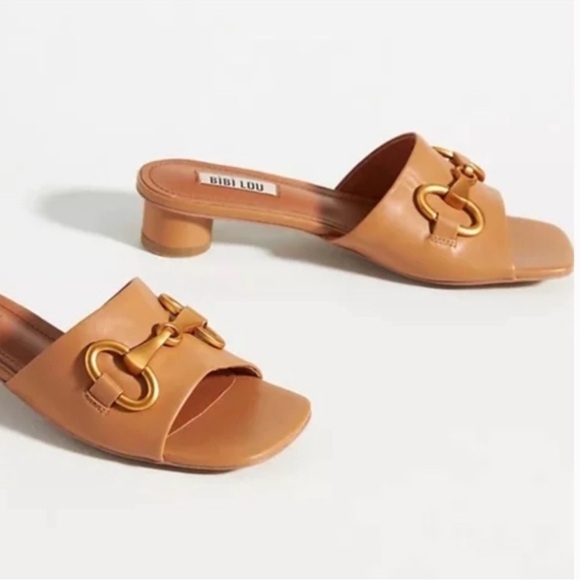 Bibi Lou Anthropology Hana Heels Sandals Shoes Sz 39 - Picture 1 of 16